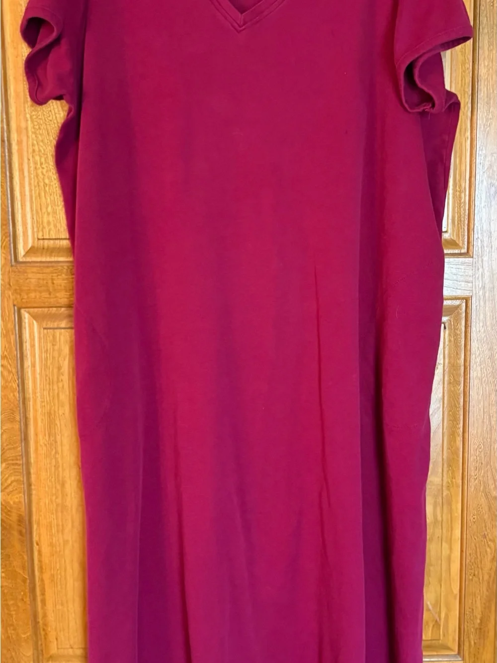 Dreams & Co Lounge Dress Burgundy 1X